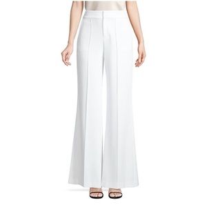 Alice + Olivia WhiteDylan High-Waist Wide-Leg Pant